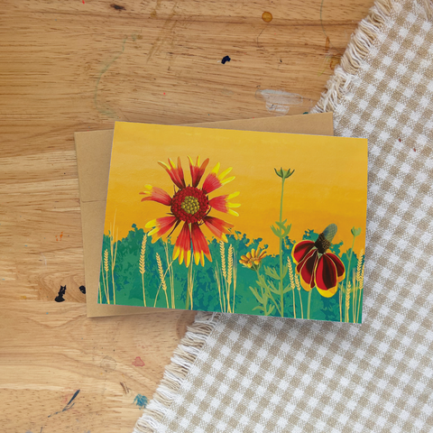 Blooms on Greenwood Greeting Card