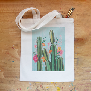 Cactus Boquet Vintage Print Tote Bag