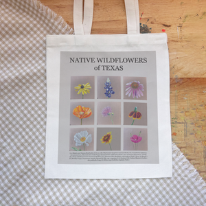 Native Wildflowers of Texas Vintage Print Tote Bag