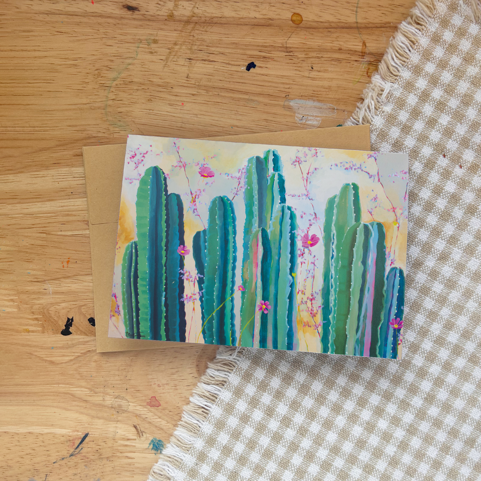 Rusted Cactus Greeting Card