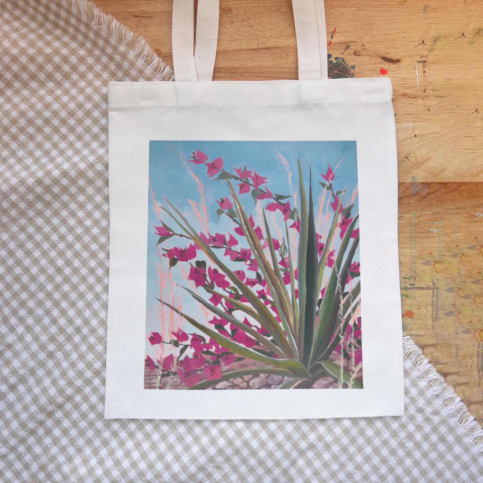 Yucca Road Vintage Print Tote Bag