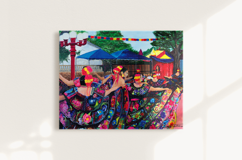 Flower Folklorico Canvas Print