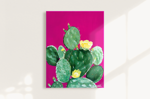 Magenta Cactus Canvas Print